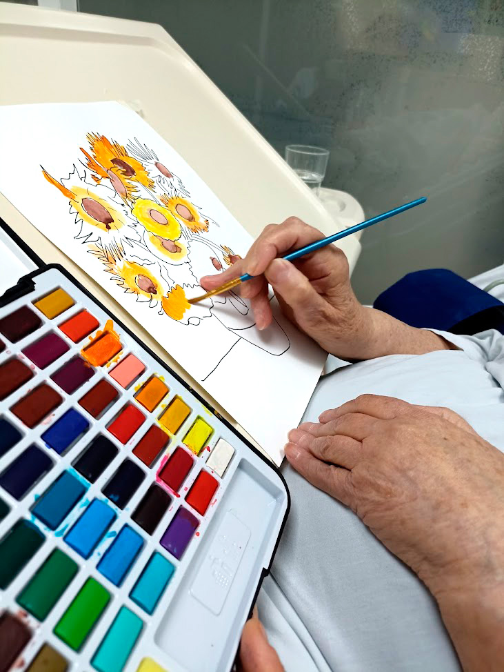 Séance art thérapie lors d'une dialyse Artic 42